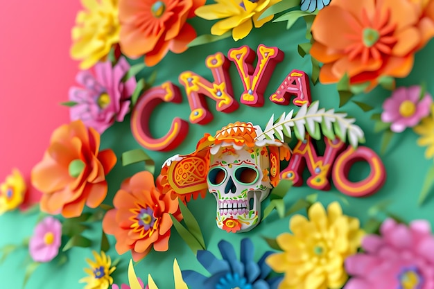 Cinco de mayo lettering background