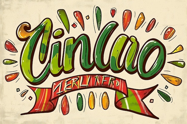 Cinco de mayo lettering card