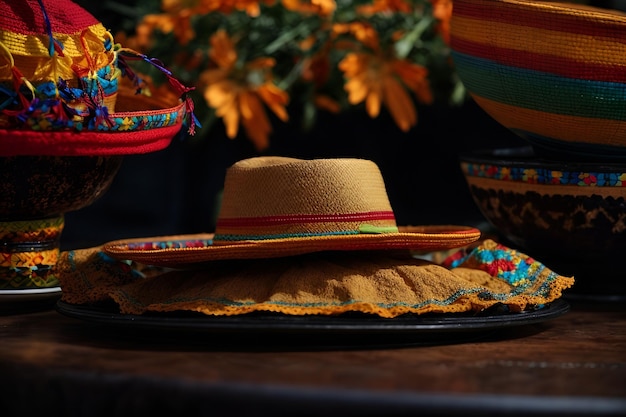 Cinco de Mayo a stack of hats with hats on them that say quot hat quot