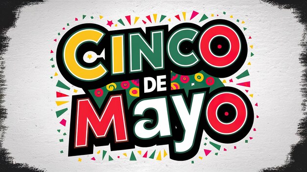 Cinco de Mayo with colourful text Generative ai