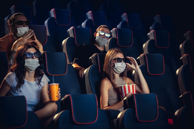 Cinema movie theatre during quarantine Coronavirus pandemic safety rules social