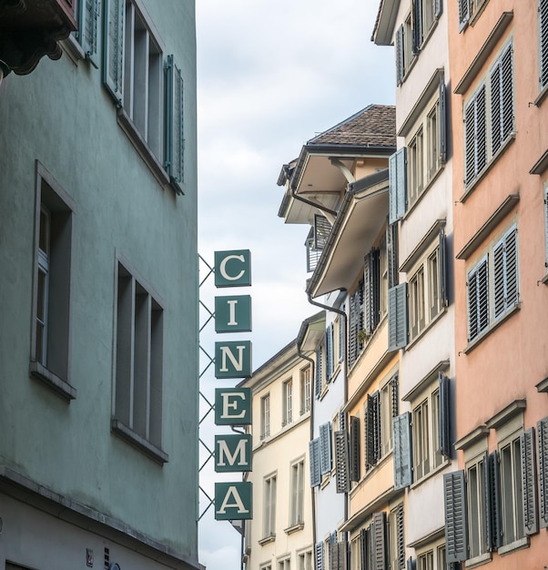 Cinema sign in Zurich