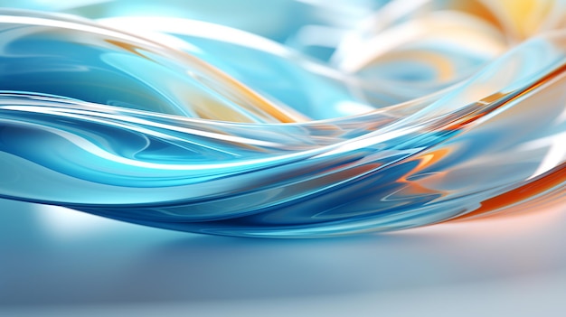 cinema4d renders abstract glass textured blue gradients with dynamic lines and curves