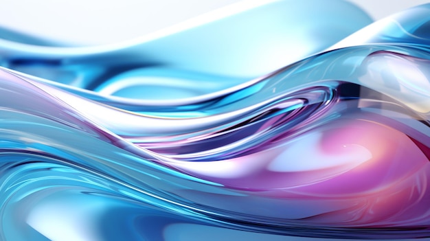 cinema4d renders abstract glass textured blue gradients with dynamic lines and curves