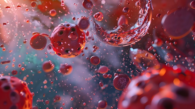 Cinematic 3D Render of Fat Cell Metabolic Breakdown and Lipid Dispersion Showcasing the cellular