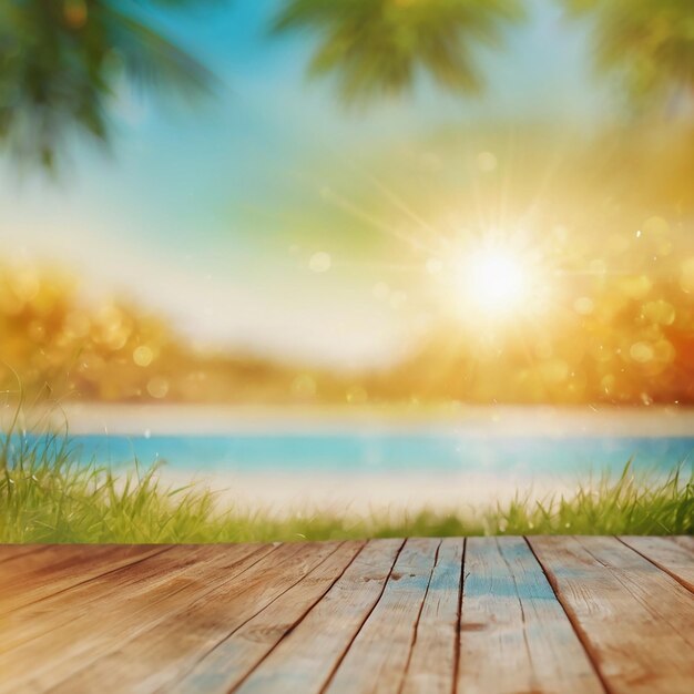 Photo cinematic abstract summer background with blurred effect