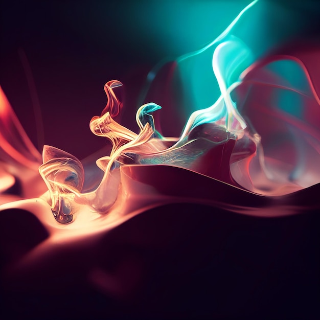 Cinematic background abstract smoke texture neon