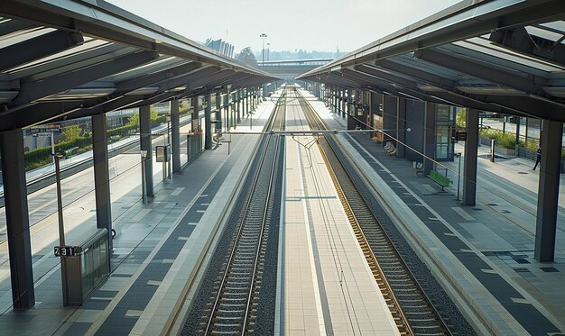 Cinematic Documentary Photography of a Contemporary Train