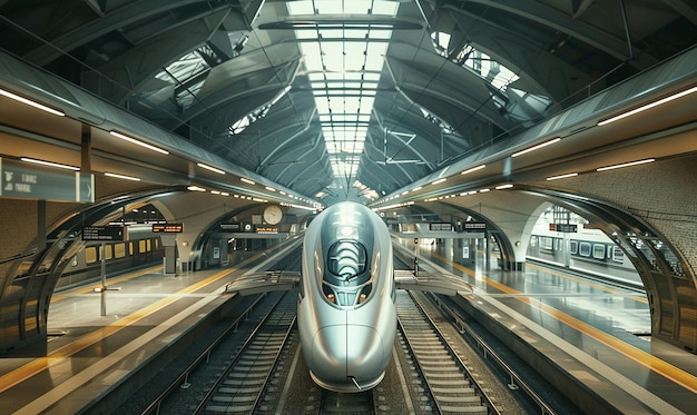 Cinematic Documentary Photography of a HighSpeed Train