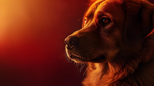 a cinematic and Dramatic portrait image for dog