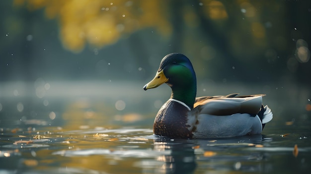 a cinematic and Dramatic portrait image for duck