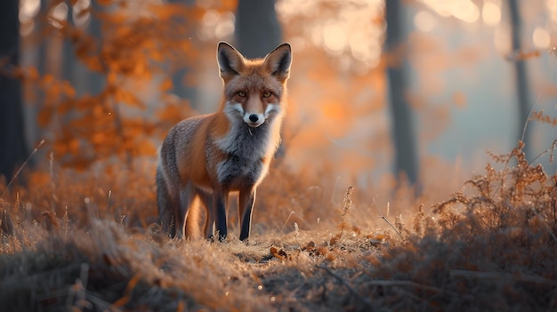 a cinematic and Dramatic portrait image for fox