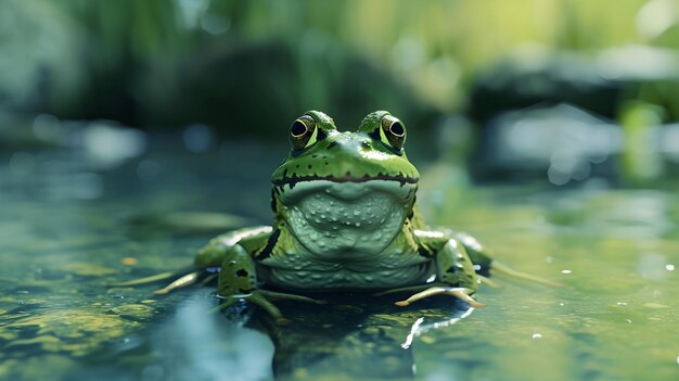 a cinematic and Dramatic portrait image for frog