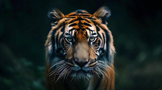 a cinematic and Dramatic portrait image for tiger