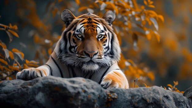 a cinematic and Dramatic portrait image for tiger