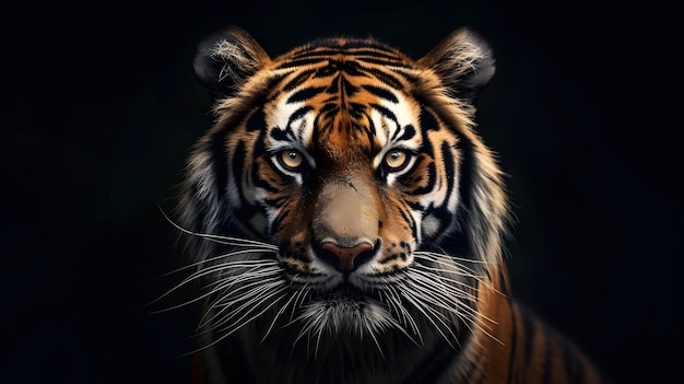 a cinematic and Dramatic portrait image for tiger