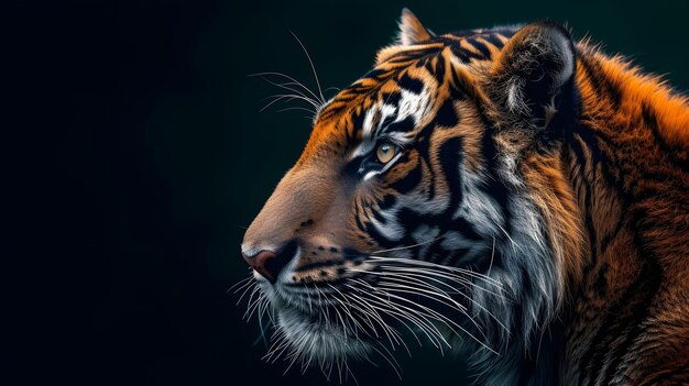 a cinematic and Dramatic portrait image for tiger