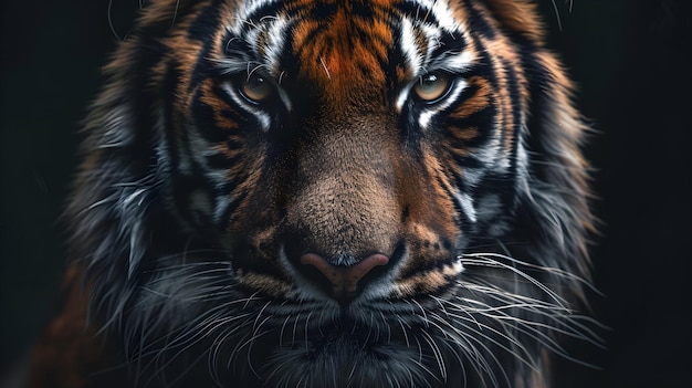 a cinematic and Dramatic portrait image for tiger