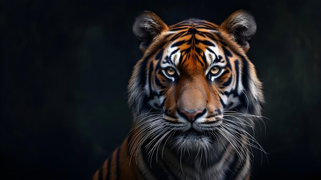 a cinematic and Dramatic portrait image for tiger