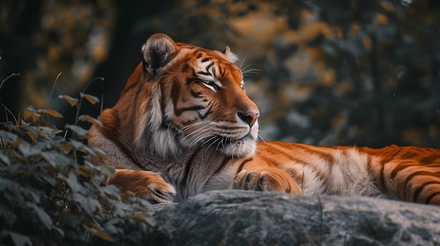 a cinematic and Dramatic portrait image for tiger