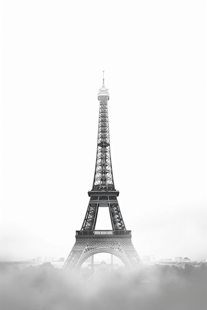 Photo cinematic image of eiffel tower