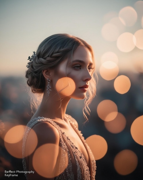 Photo cinematic keyframe in rich filmic aesthetic with artistic bokeh and vignette