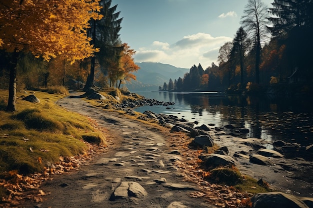 cinematic landscape autumn style