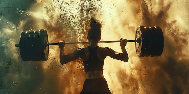 Cinematic Moments of Weightlifting Natural Strength and Playful Interactions