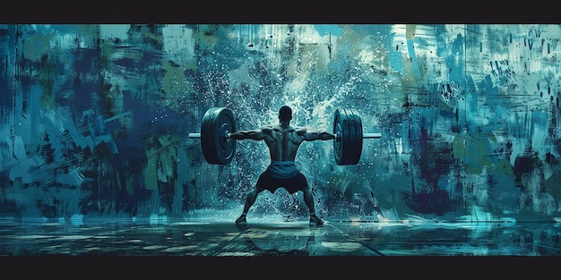 Cinematic Moments of Weightlifting Natural Strength and Playful Interactions