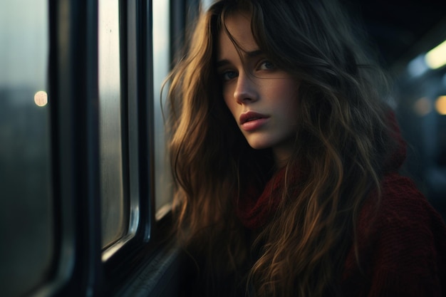 Cinematic photography of a beautiful girl