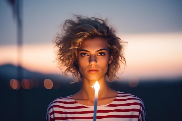 Cinematic portrait of people celebrating usa independence day national holiday