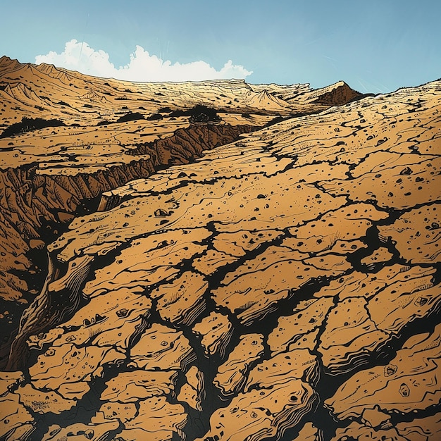 Photo cinematic reflections on soil erosion revealing environmental impact