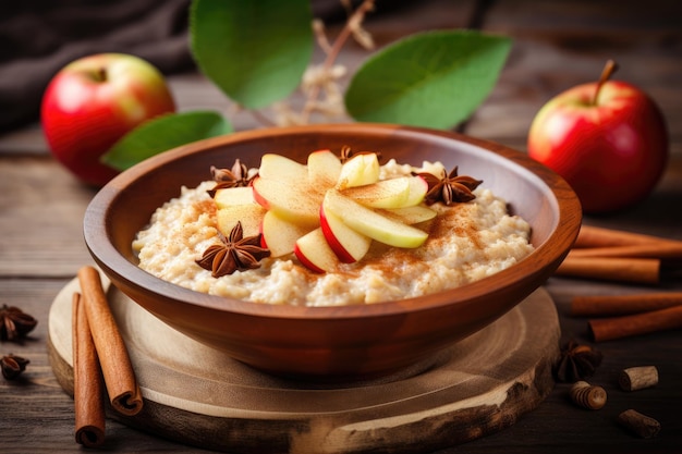 Cinnamon apple porridge