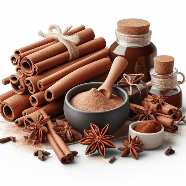 Cinnamon Harmony Aromatic Spice Composition for Kitchen Decor and Culinary Delight ai image