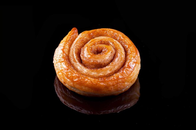 Cinnamon Roll Indulgence black background photo