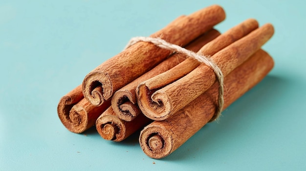 Photo cinnamon stick bundle isolated portrait