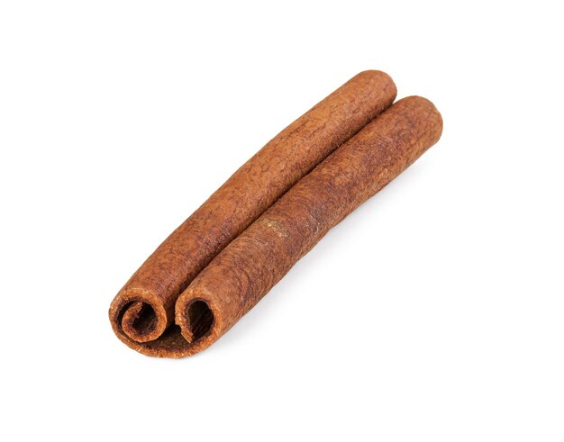 Photo cinnamon stick isolated on white background aromatic spices for confectionery products