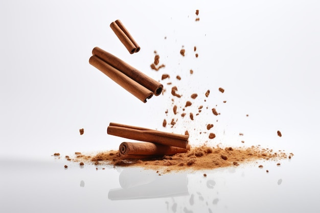 Cinnamon sticks powder Generate Ai