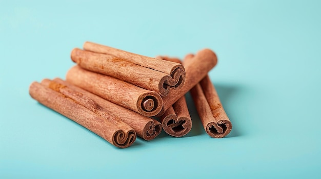 Photo cinnamon sticks stack isolated portrait