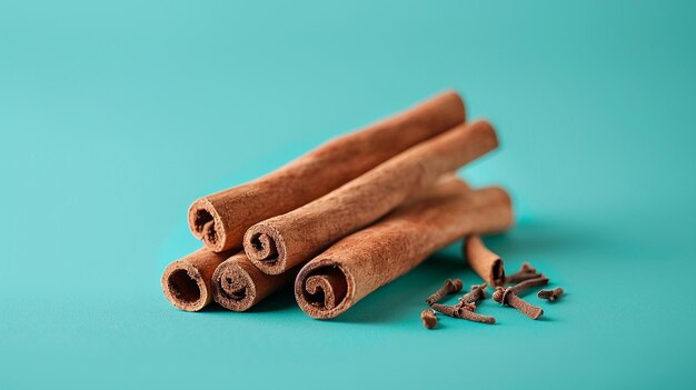 Photo cinnamon sticks stack isolated portrait