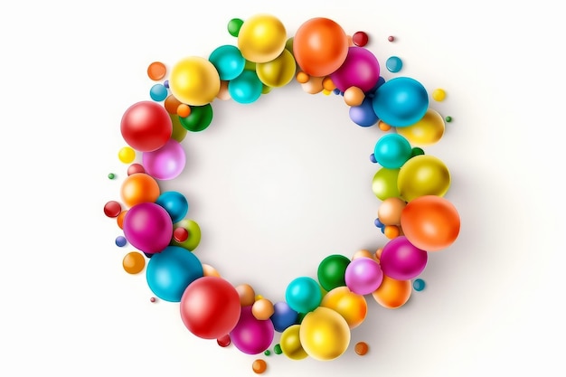 Circle balloon frame Illustration AI GenerativexA