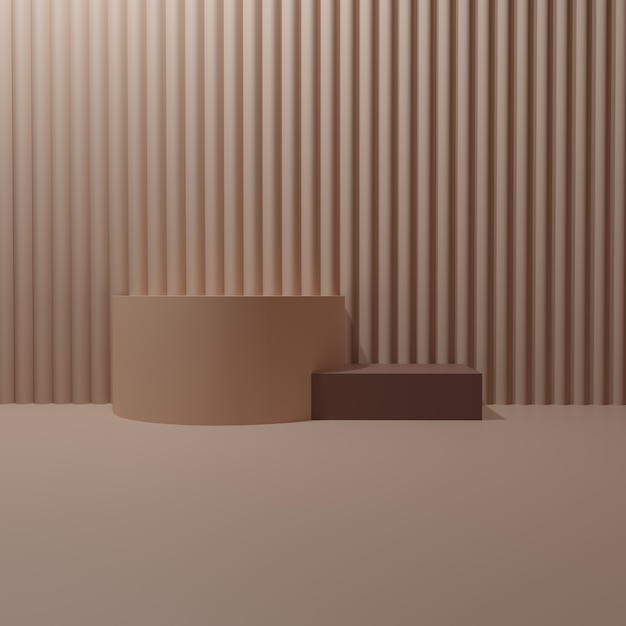 Circle and box podium background