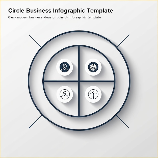 Photo circle business infographic template with 3 steps or options the concept can be used for diagram