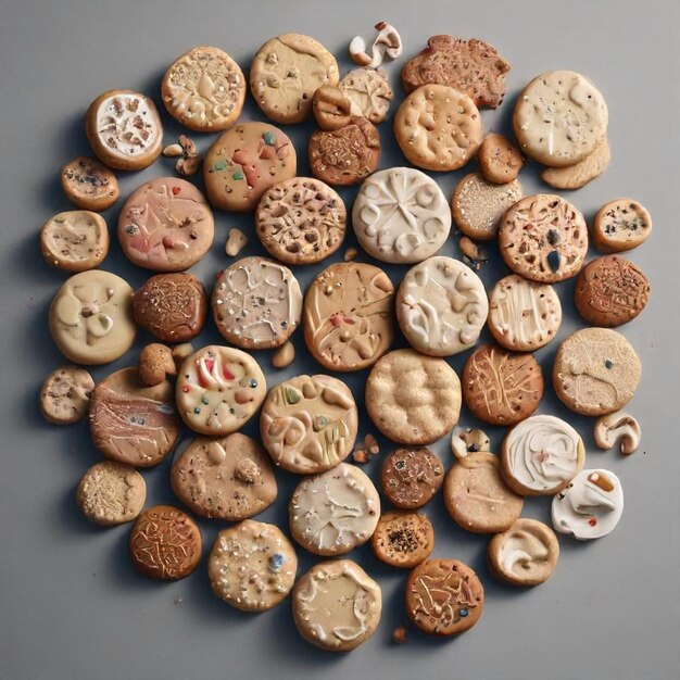 a circle of cookies with the words  g  on the bottom