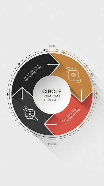 Photo circle diagram template three elements infographic template process visualization vector eps10 i