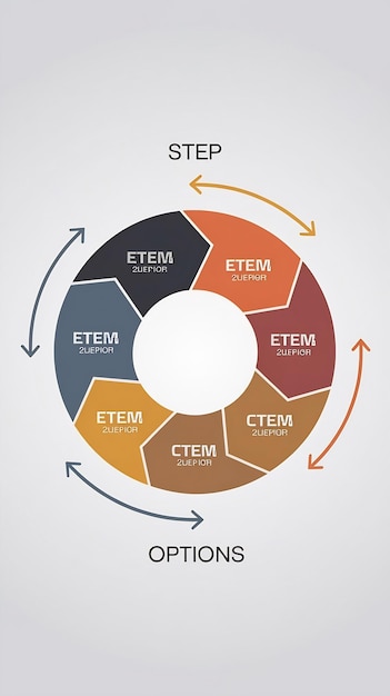 Photo circle diagram template with seven steps or options process infographics vector eps10 illustratio