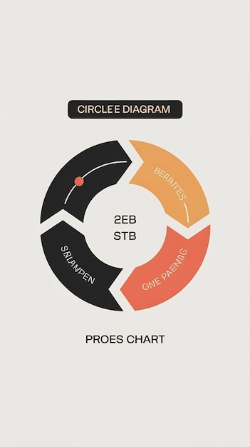 Circle diagram template with two steps or options process chart