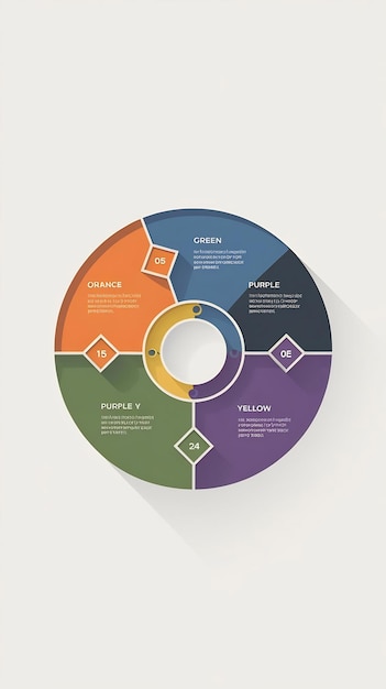 Circle infographics diagram template with five steps or options vector eps10 illustration