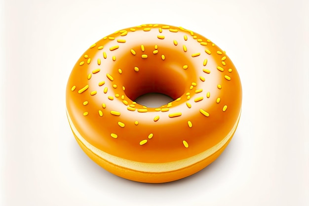 Circle ring donut on white isolated background