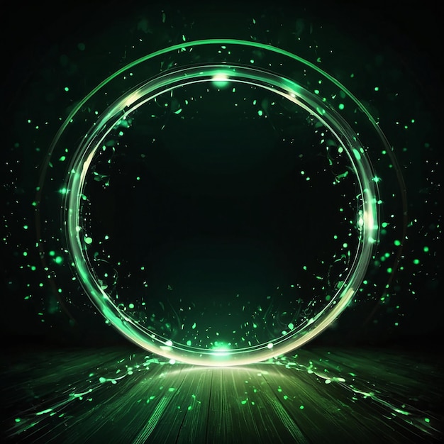 circle shape with green color background